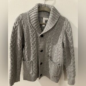 Janie and Jack Gray Cable Knit Boys Sweater